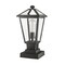 Z-Lite Talbot 1 Light Outdoor Pier Mounted Fixture, Black & Clear Beveled 579PHMS-SQPM-BK - alternate 5
